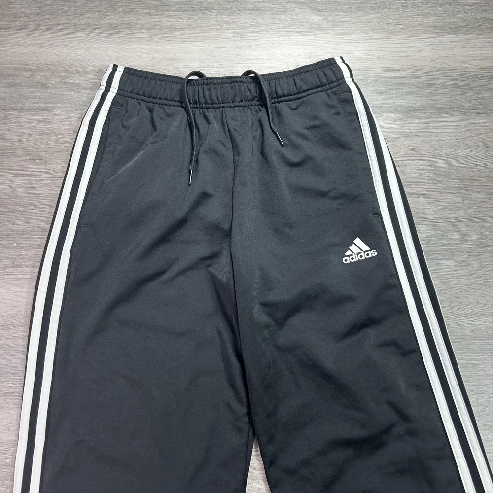 Adidas Primegreen Track Pants Mens Small Black 3 Stripe‎ Elastic Athletic H46110